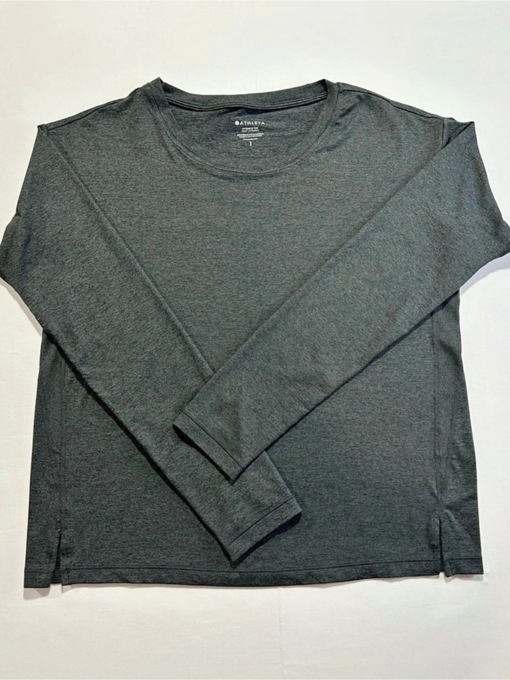 Athleta Uptempo Top Long Sleeve Gray Small